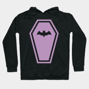 Lilac Pastelgoth Vampire Bat Coffin Hoodie